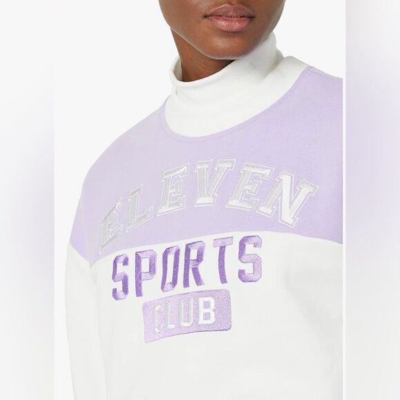 NWT EleVen Venus Williams Purple White 2 Pc Crop Top Joggers Set - Size S - Picture 5 of 13